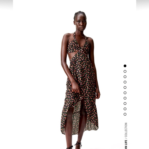 ZARA Cut Out Summer Dress. NWT Size M - Picture 1 of 8